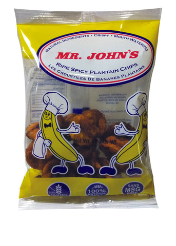 MR. JOHN'S Ripe Spicy Plantain Chips Snacks - 2.47 oz (70g)